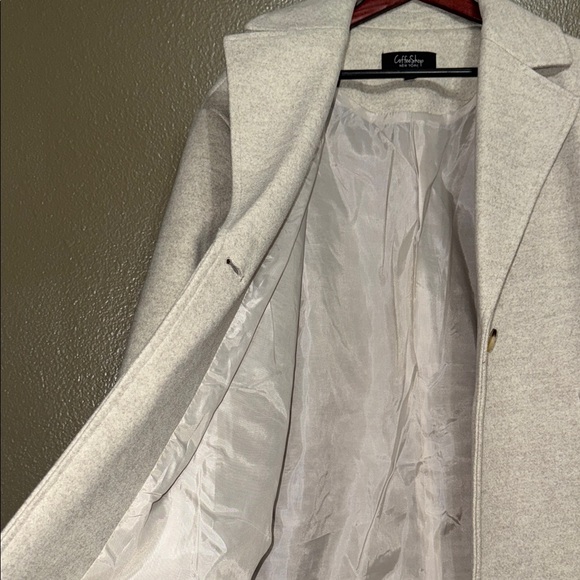 CoffeeShop Cream Trench Coat - Picture 8 of 14